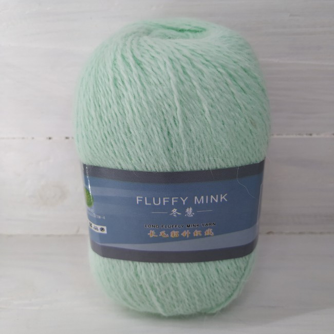 Пух норки 841 яркая мята