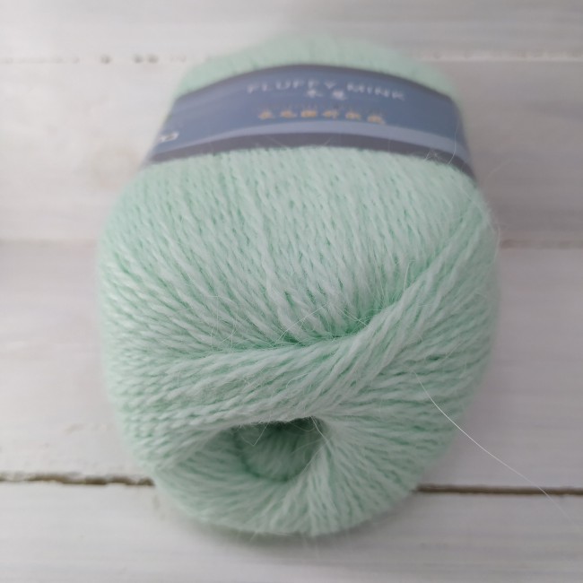 Пух норки 841 яркая мята