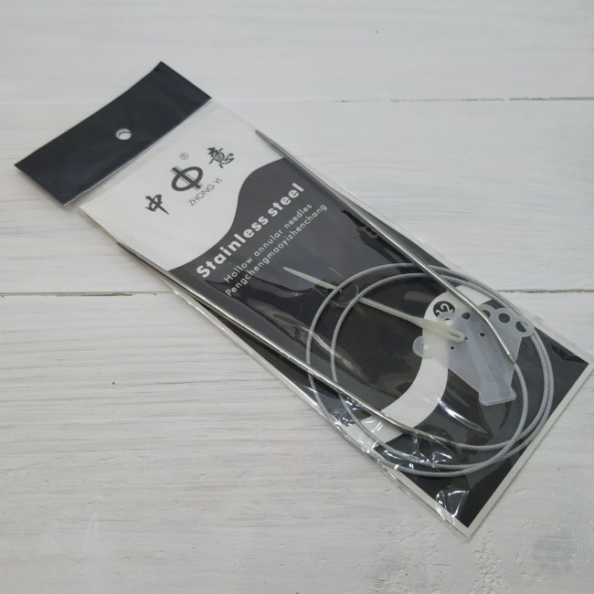 Спицы круговые Stainless steel на металлической леске 80 см