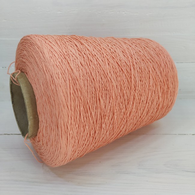пряжа Гронитекс, бобина, 100% хлопок, цвет 327 персик